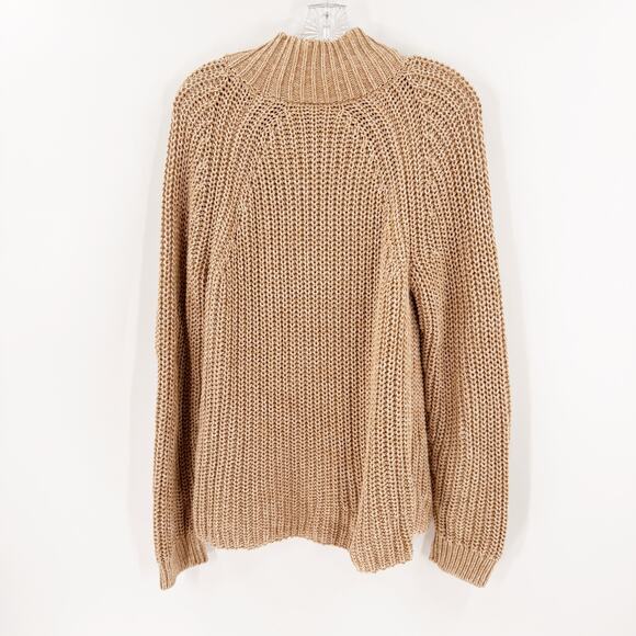 Gap Beige 100% Cotton Knit Oversized Sweater Women's Size Large - Picture 2 of 8
